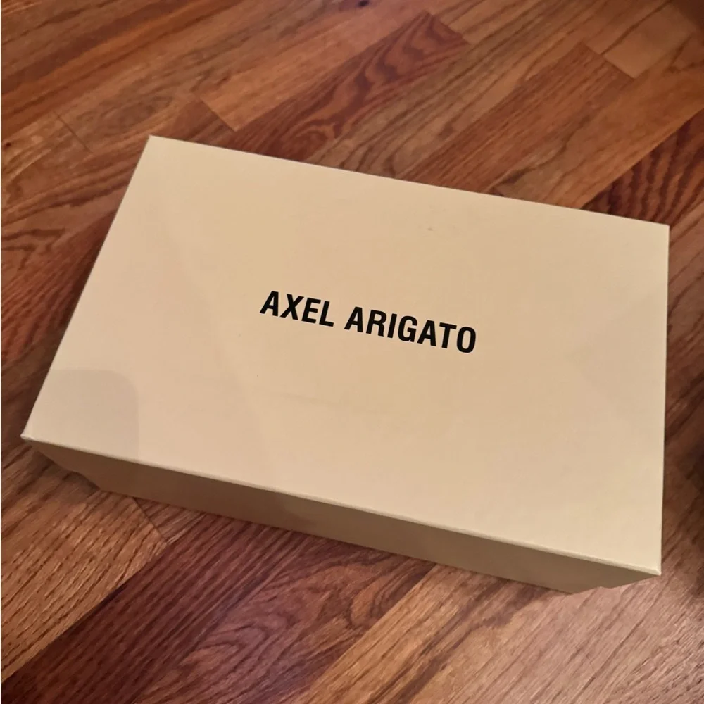 Axel Arigato White and Green Leather Sneakers